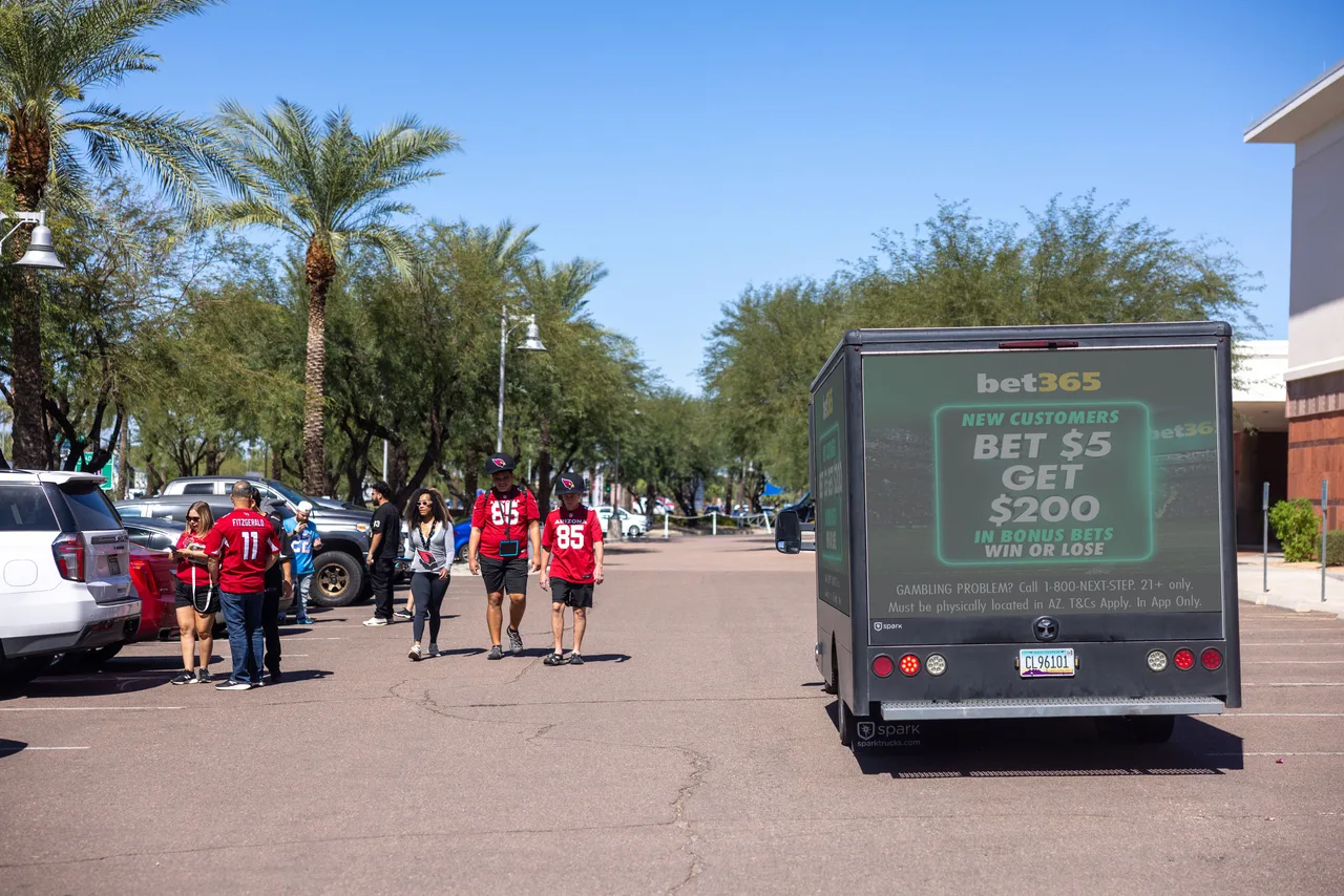 bet365 campaign on a Firefly led + led truck vehicle in Phoenix