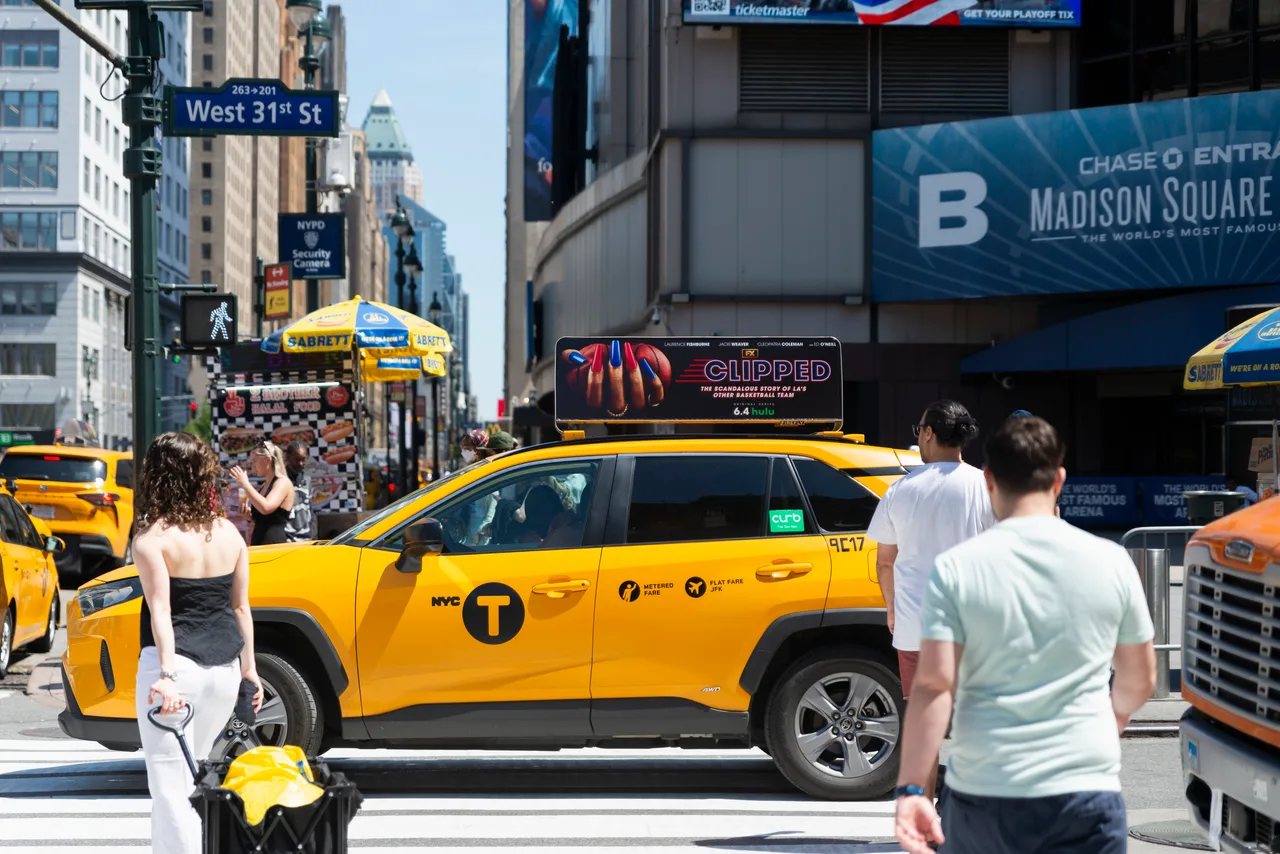 Clipped campaign on a Firefly static top vehicle in New York, 2024