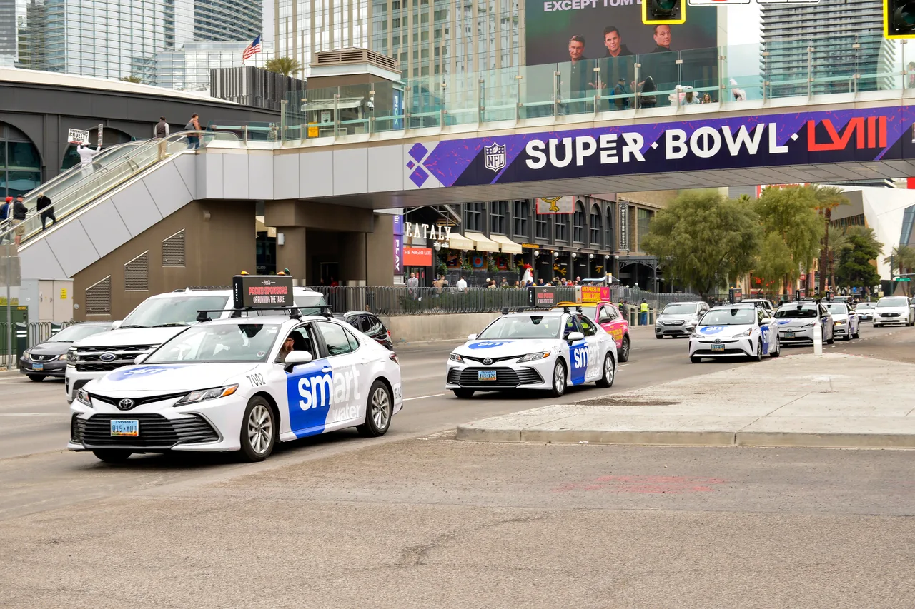 Coca-Cola campaign on a Firefly 360 wrap + digital top vehicle in Las Vegas, 2024
