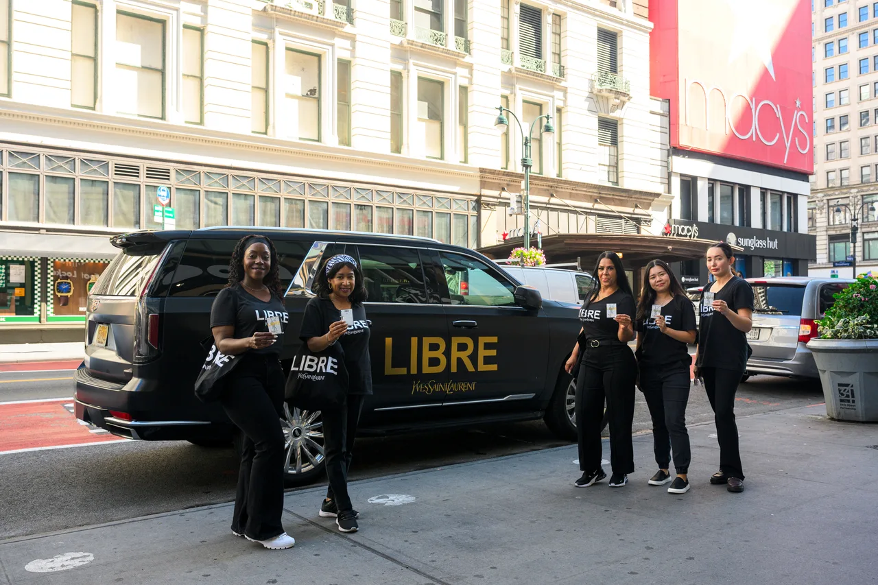 YSL campaign on a Firefly digital top vehicle in New York
